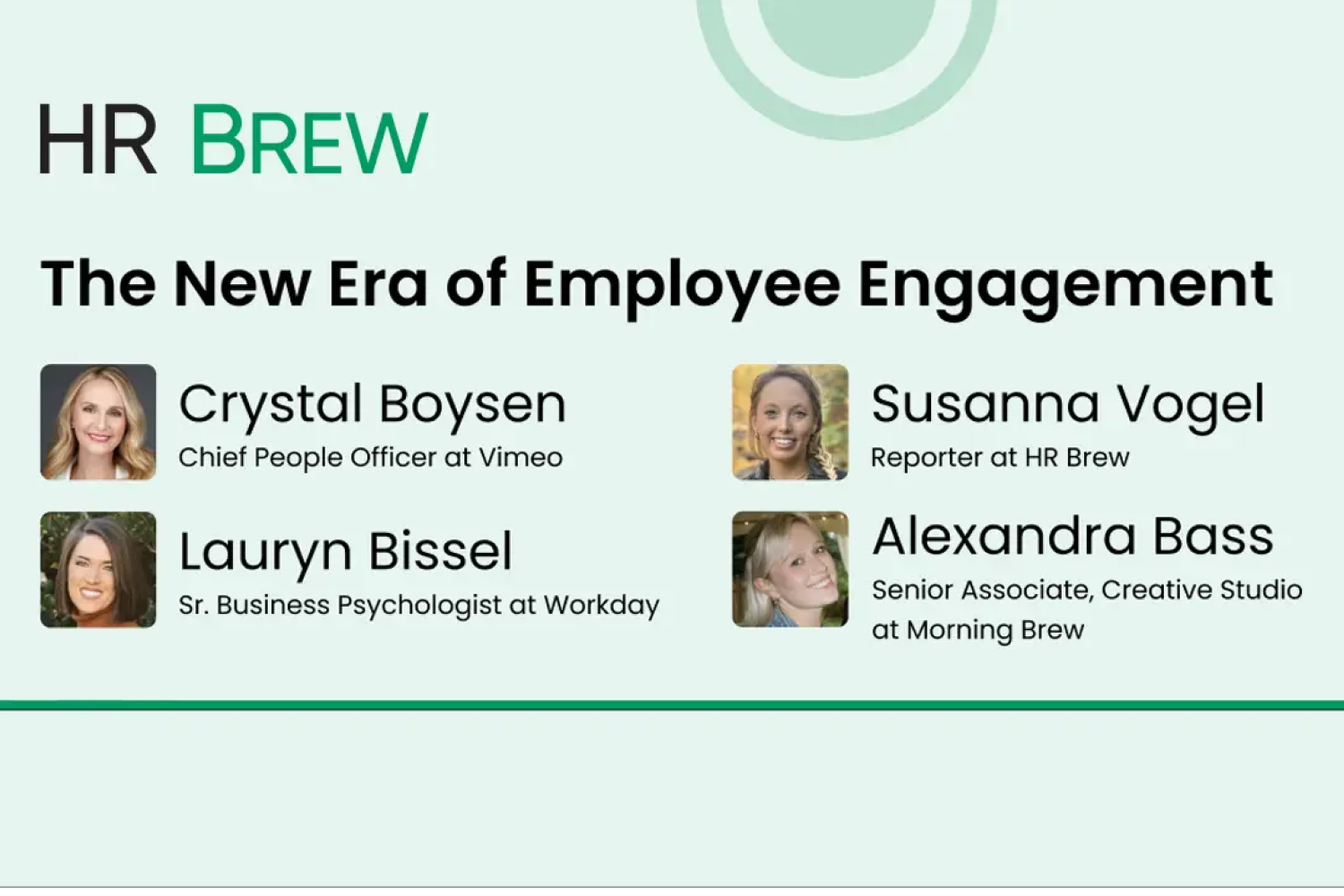The New Era of Employee Engagement a virtual event by HR Brew